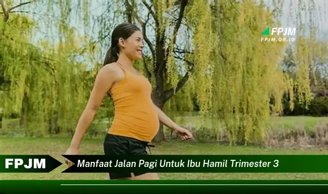 manfaat jalan pagi untuk ibu hamil trimester 3