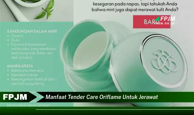 manfaat tender care oriflame untuk jerawat