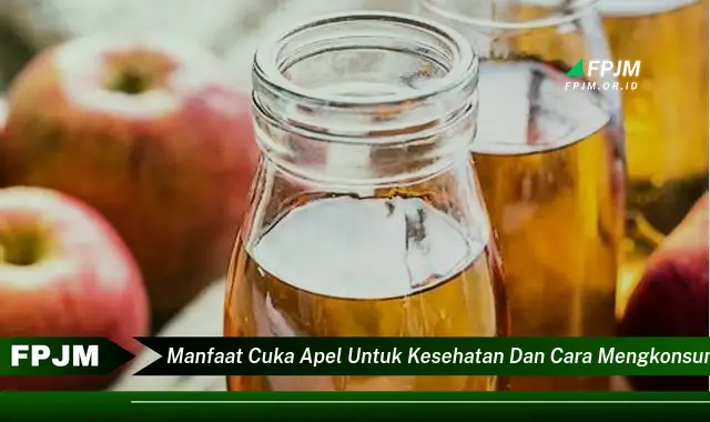 manfaat cuka apel untuk kesehatan dan cara mengkonsumsinya