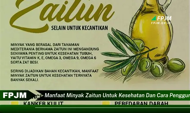 manfaat minyak zaitun untuk kesehatan dan cara penggunaannya