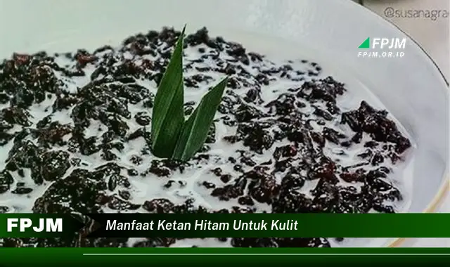 manfaat ketan hitam untuk kulit