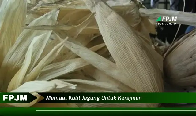 manfaat kulit jagung untuk kerajinan