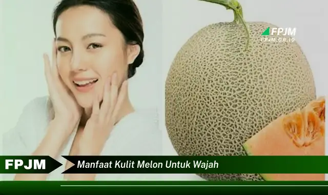 manfaat kulit melon untuk wajah