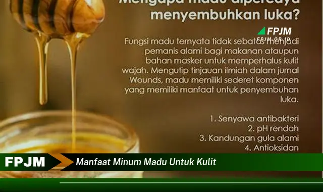 manfaat minum madu untuk kulit