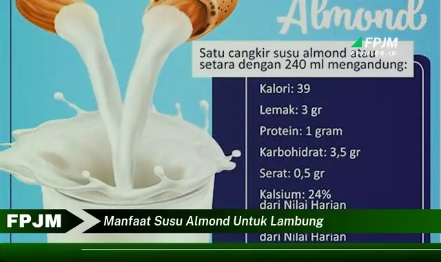 manfaat susu almond untuk lambung