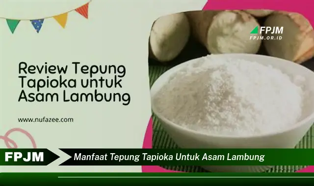 manfaat tepung tapioka untuk asam lambung