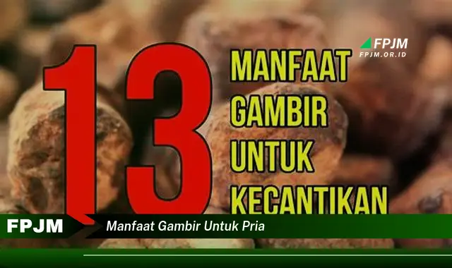 manfaat gambir untuk pria