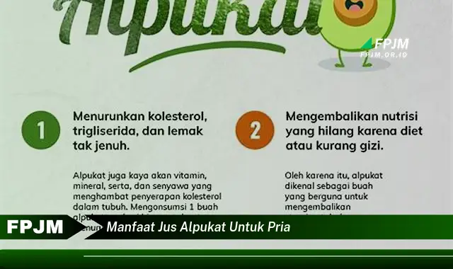 manfaat jus alpukat untuk pria