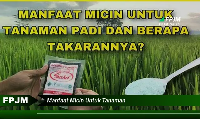 manfaat micin untuk tanaman