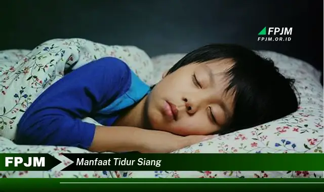 manfaat tidur siang